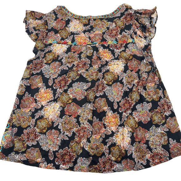 Emily Wonder Womens Plus Size 1X Floral Boho Top - Picture 5 of 5